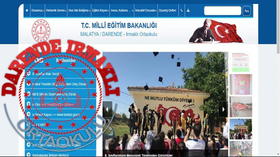 İlçemiz Irmaklı Ortaokulu Web Sitesi Sıralamasında Türkiye 69.'su, İl ve İlçe sıralamasında birinci olmuştur